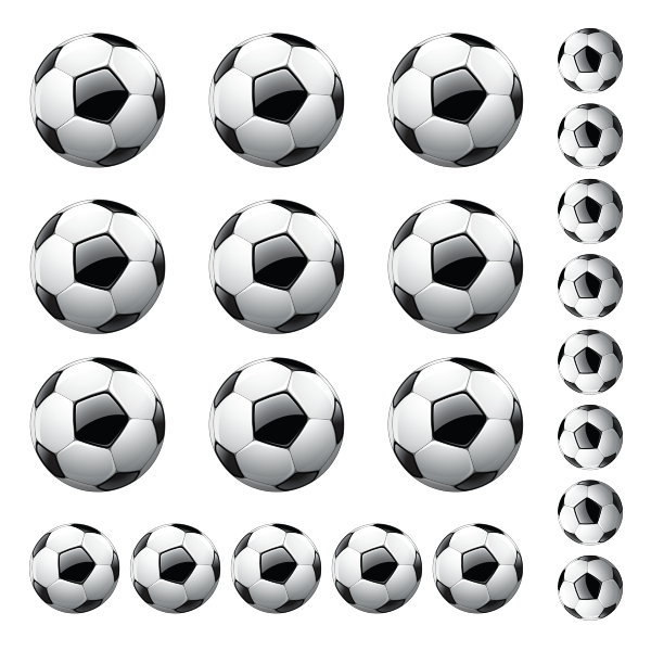 Sticker Ballons Football x 22