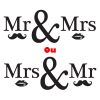 Sticker Mr & Mrs