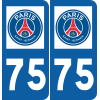 Sticker Dépatement 75 avec Logo PSG